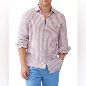 Rodd & Gunn McLean Park Slim Fit Linen Shirt, Sz M